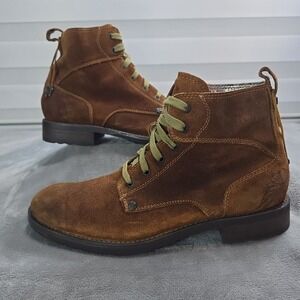 Mark Nason Boots Men's US 9‎ Brown Suede Cross And Sword Lace Up Biker Grunge